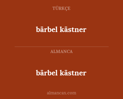 bärbel kästner - bärbel kästner