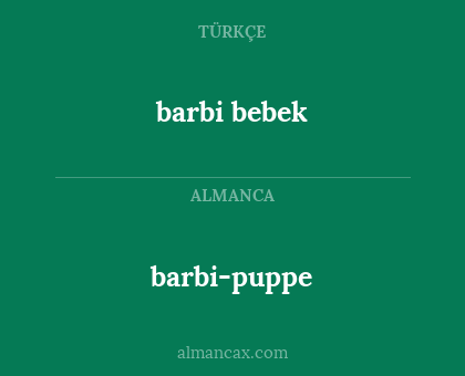 barbi bebek - barbi-puppe
