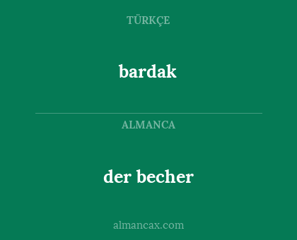 der becher - bardak
