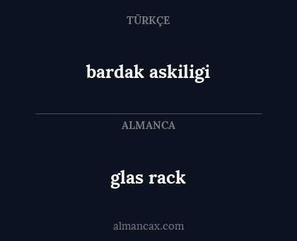 glas rack - bardak askiligi