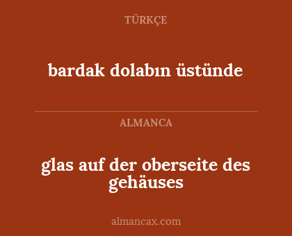 bardak dolabın üstünde - glas auf der oberseite des gehäuses