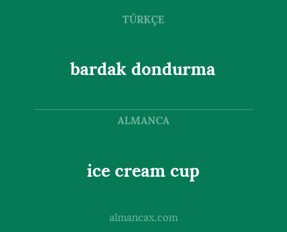 bardak dondurma - ice cream cup