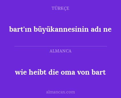 bart'ın büyükannesinin adı ne - wie heibt die oma von bart