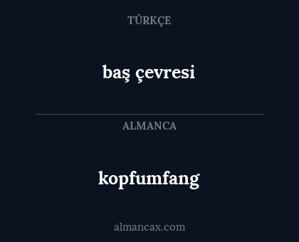 kopfumfang - baş çevresi