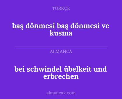 bei schwindel übelkeit und erbrechen - baş dönmesi baş dönmesi ve kusma