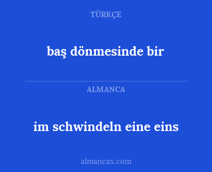baş dönmesinde bir - im schwindeln eine eins
