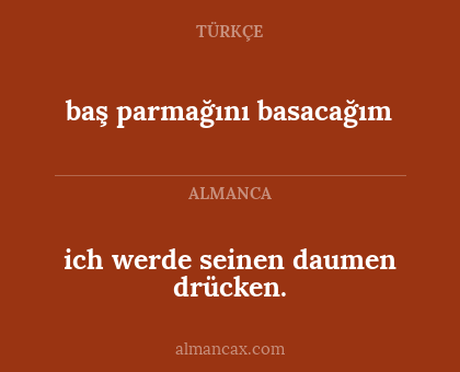 baş parmağını basacağım - ich werde seinen daumen drücken.