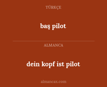 baş pilot - dein kopf ist pilot