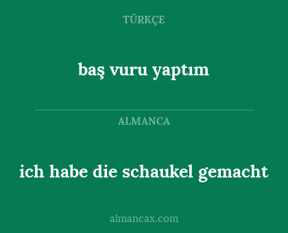 baş vuru yaptım - ich habe die schaukel gemacht