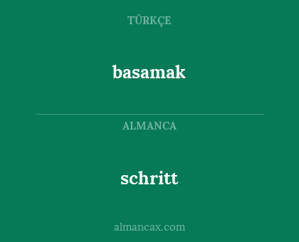 schritt - basamak