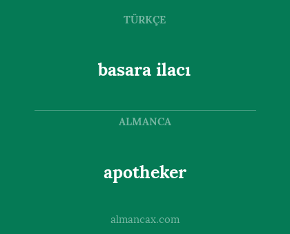 basara ilacı - apotheker
