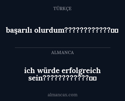 başarılı olurdum????????????❤️ - ich würde erfolgreich sein????????????❤️