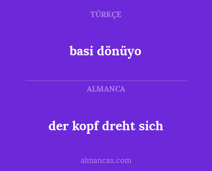 der kopf dreht sich - basi dönüyo