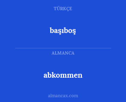 abkommen - başıboş