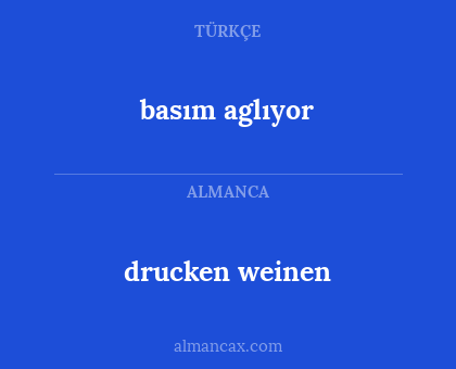 basım aglıyor - drucken weinen
