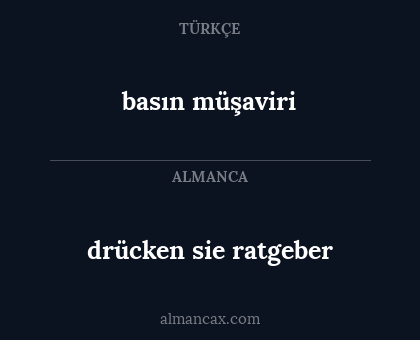 basın müşaviri - drücken sie ratgeber