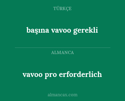 vavoo pro erforderlich - başına vavoo gerekli