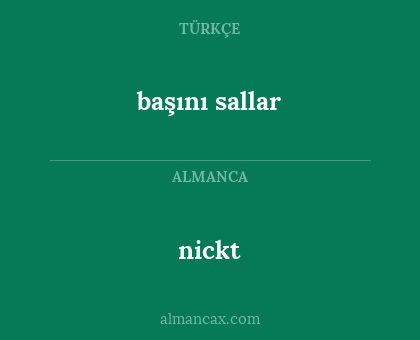 nickt - başını sallar
