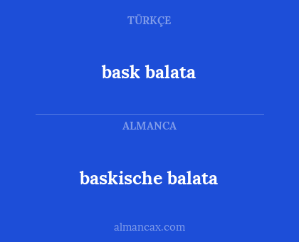 bask balata - baskische balata