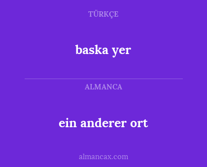 ein anderer ort - baska yer