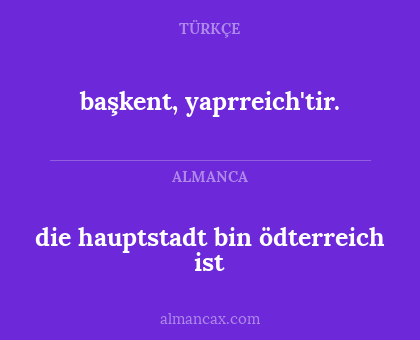 başkent, yaprreich'tir. - die hauptstadt bin ödterreich ist