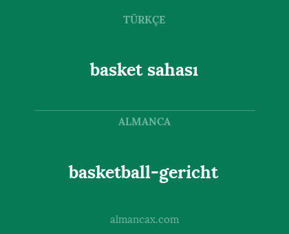 basketball-gericht - basket sahası