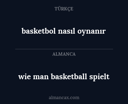 wie man basketball spielt - basketbol nasıl oynanır