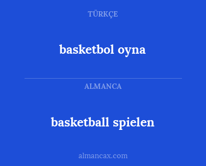 basketbol oyna - basketball spielen