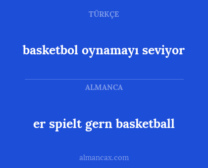 basketbol oynamayı seviyor - er spielt gern basketball