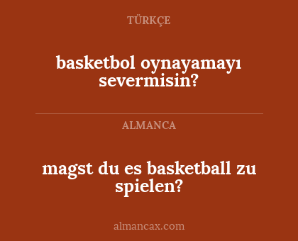 magst du es basketball zu spielen? - basketbol oynayamayı severmisin?