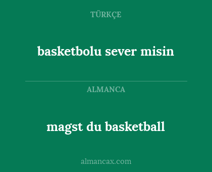 basketbolu sever misin - magst du basketball