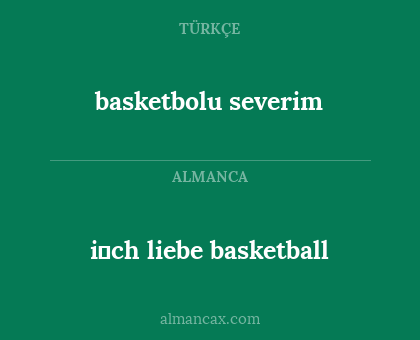 basketbolu severim - i̇ch liebe basketball