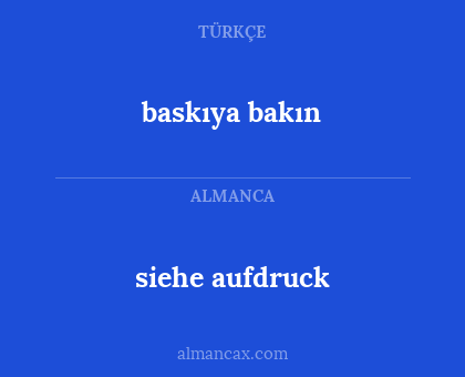 baskıya bakın - siehe aufdruck