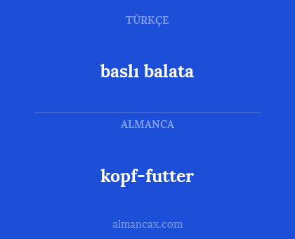 baslı balata - kopf-futter
