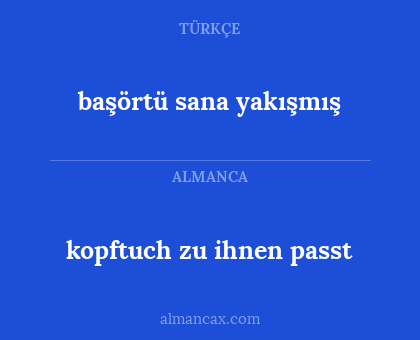 kopftuch zu ihnen passt - başörtü sana yakışmış