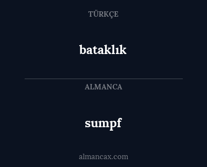 bataklık - sumpf
