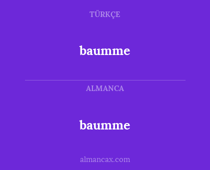 baumme - baumme