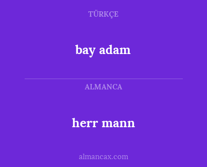 herr mann - bay adam