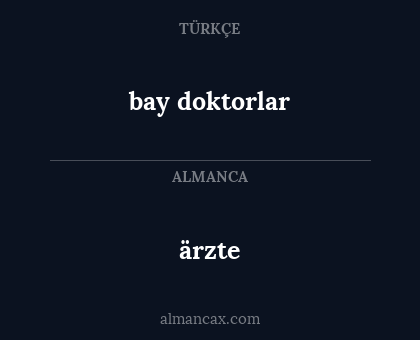 ärzte - bay doktorlar