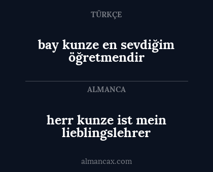 bay kunze en sevdiğim öğretmendir - herr kunze ist mein lieblingslehrer