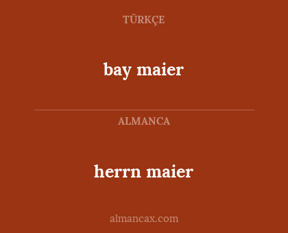herrn maier - bay maier