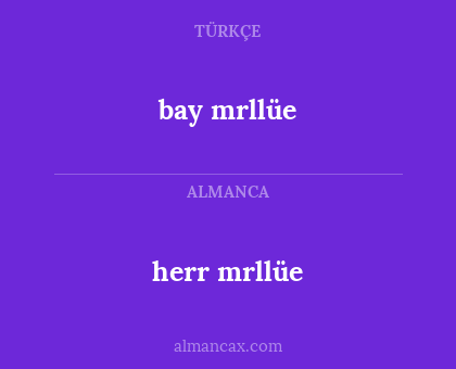 herr mrllüe - bay mrllüe