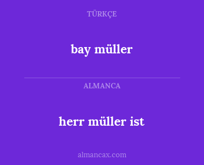 herr müller ist - bay müller