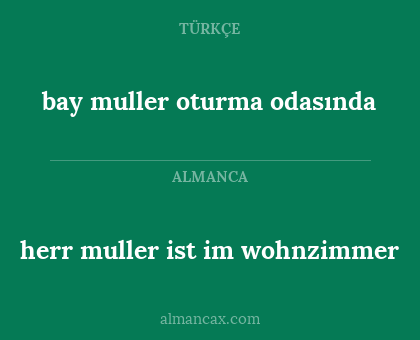 bay muller oturma odasında - herr muller ist im wohnzimmer
