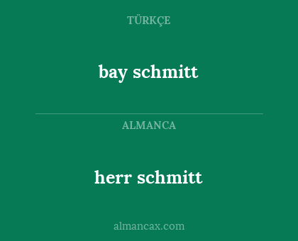 bay schmitt - herr schmitt
