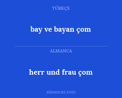 herr und frau çom - bay ve bayan çom