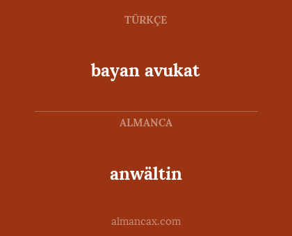 anwältin - bayan avukat