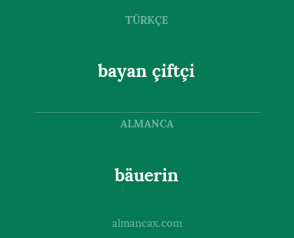 bayan çiftçi - bäuerin