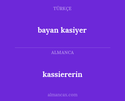 bayan kasiyer - kassiererin