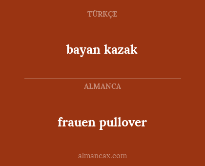frauen pullover - bayan kazak